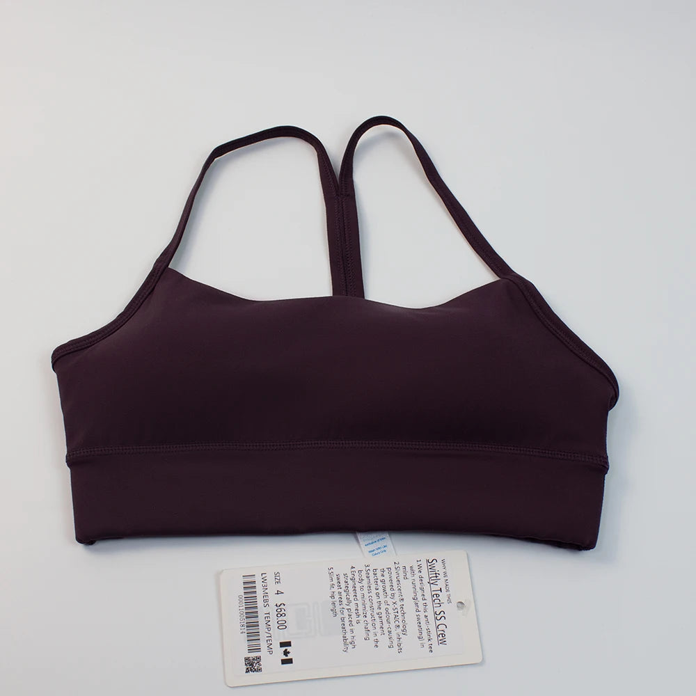 Breathable Y-Shape Sports Bra With Chest Pads