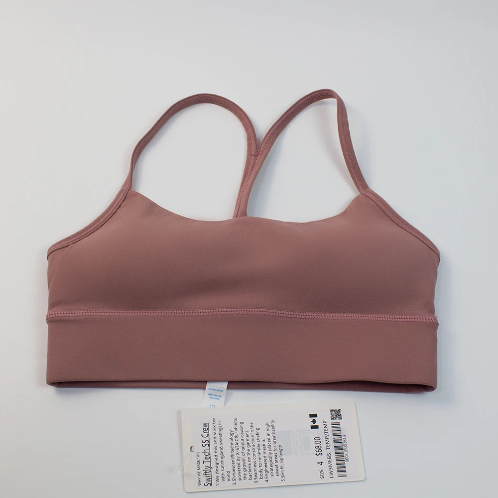 Breathable Y-Shape Sports Bra With Chest Pads