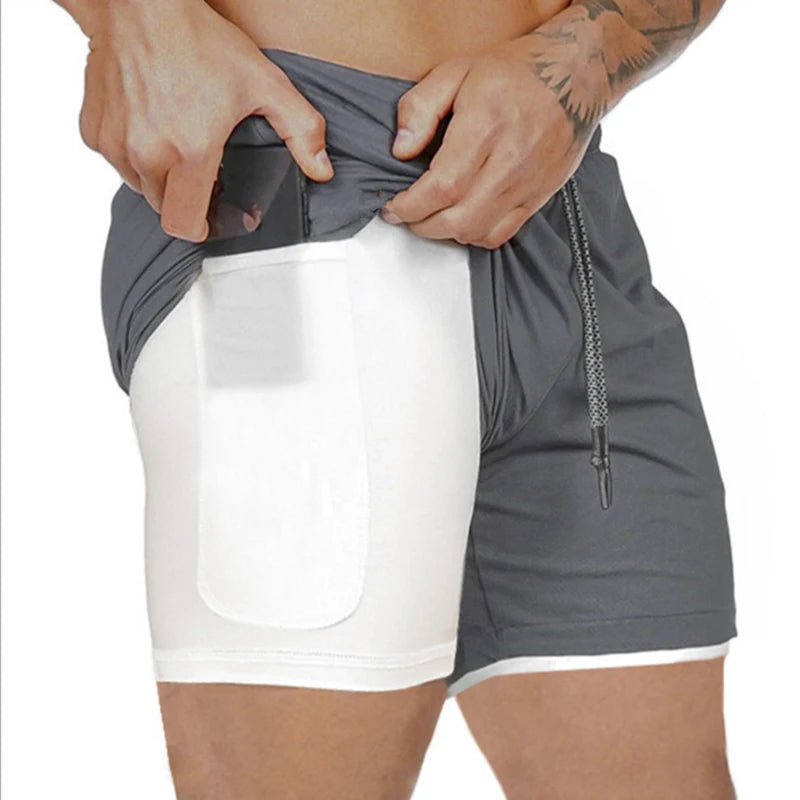 2 in 1 Mens Running Shorts