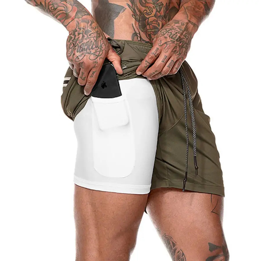 2 in 1 Mens Running Shorts