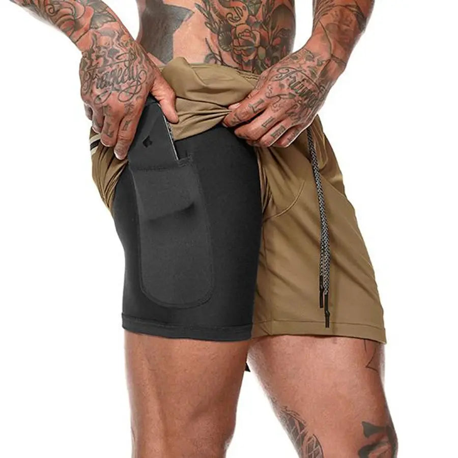 2 in 1 Mens Running Shorts