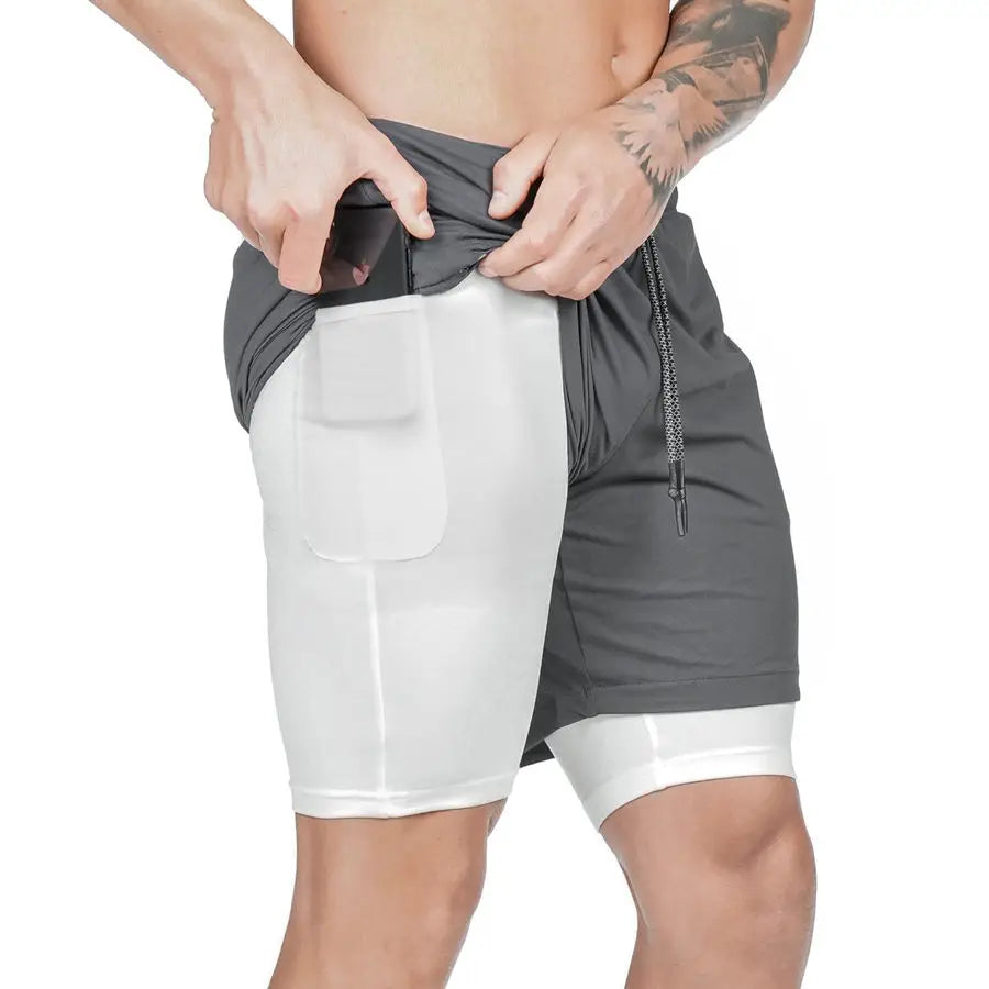 2 in 1 Mens Running Shorts