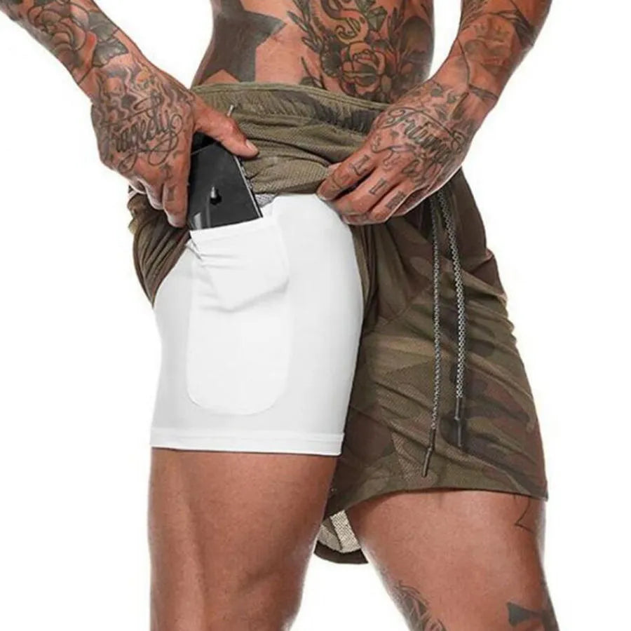 2 in 1 Mens Running Shorts