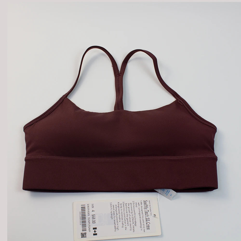 Breathable Y-Shape Sports Bra With Chest Pads