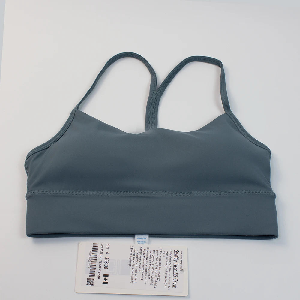 Breathable Y-Shape Sports Bra With Chest Pads