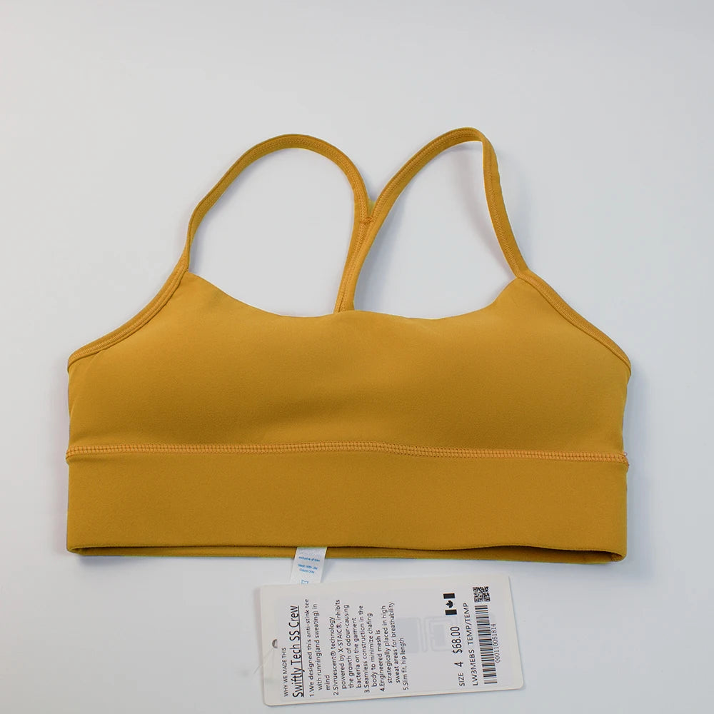 Breathable Y-Shape Sports Bra With Chest Pads