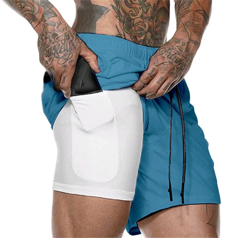 2 in 1 Mens Running Shorts