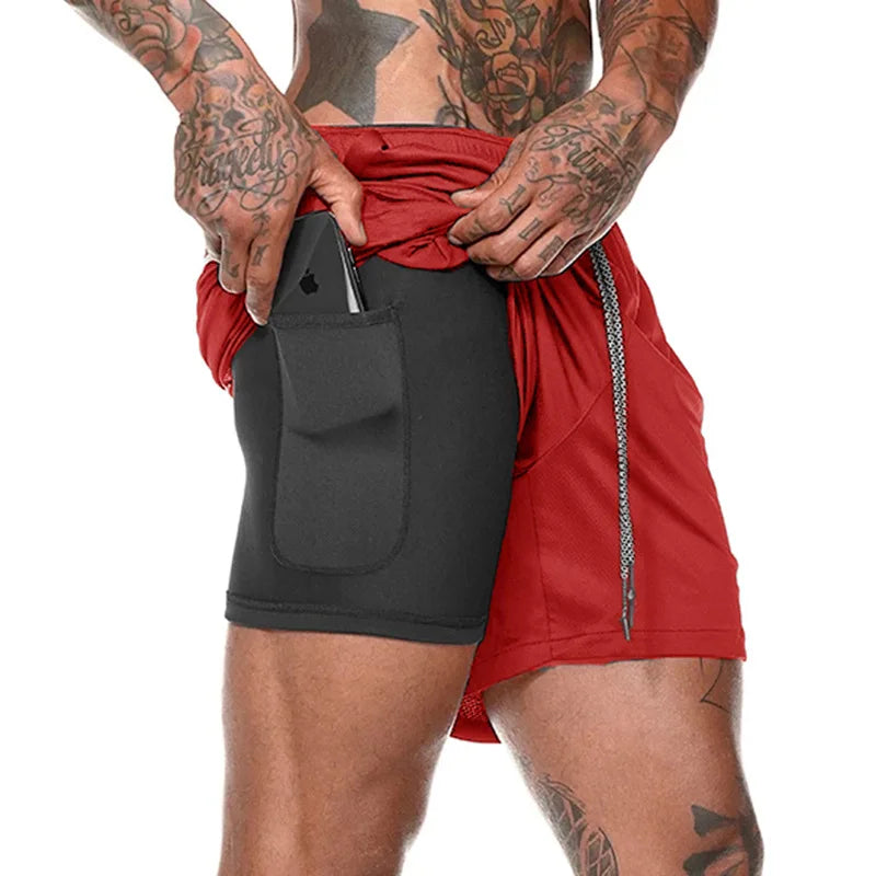 2 in 1 Mens Running Shorts